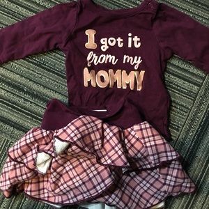 0-3 Month Girl Onsie and Skirt